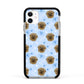 Personalised Affenpinscher Blue Apple iPhone 11 in White with Black Impact Case