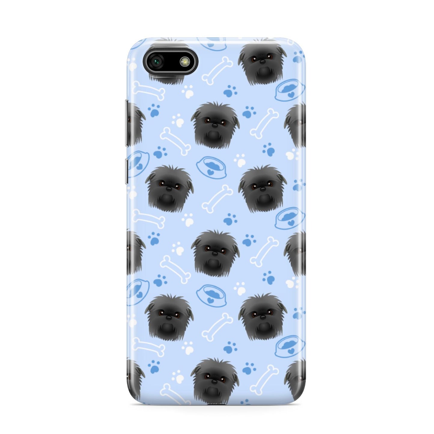 Personalised Affenpinscher Blue Huawei Y5 Prime 2018 Phone Case
