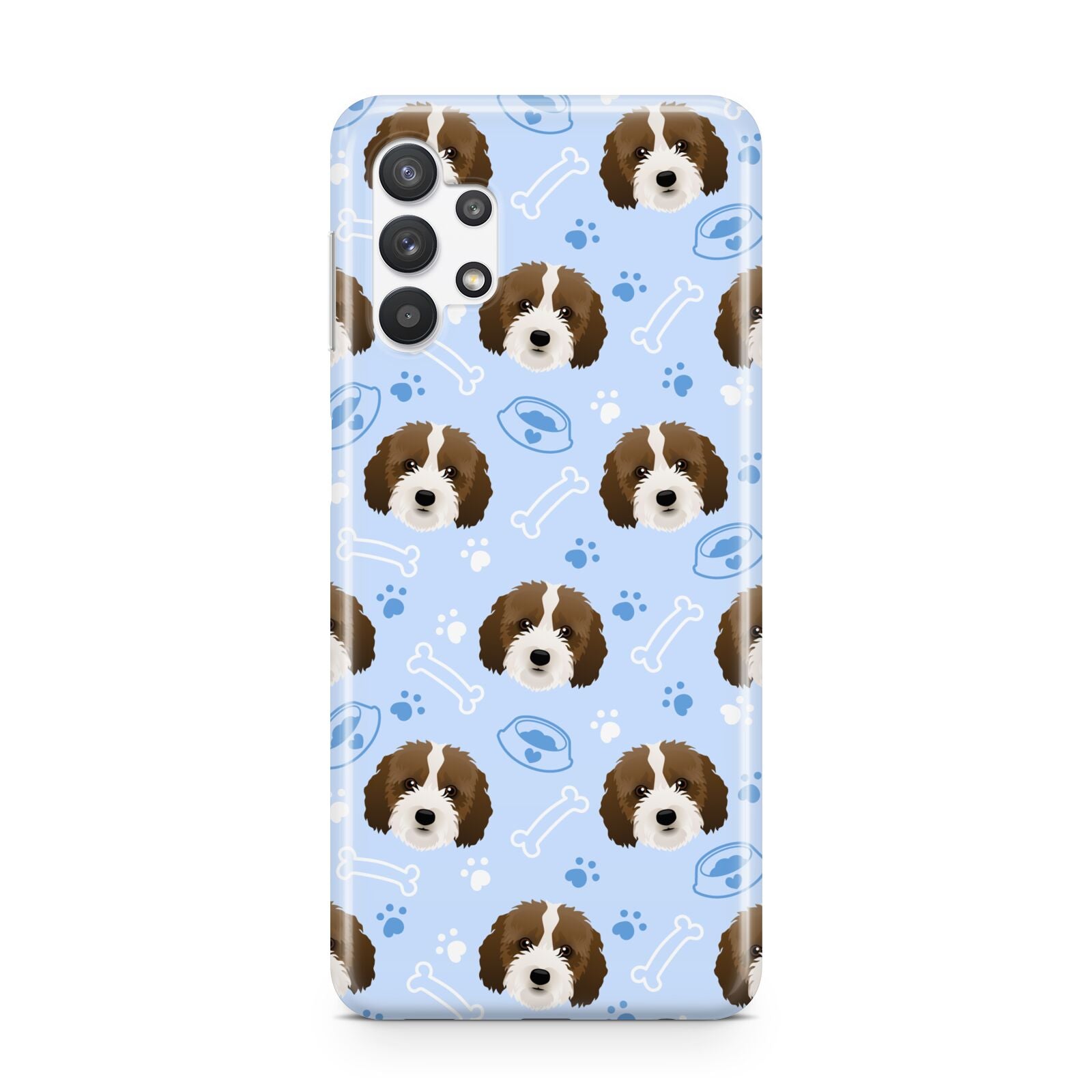 Personalised Affenpinscher Blue Samsung A32 5G Case