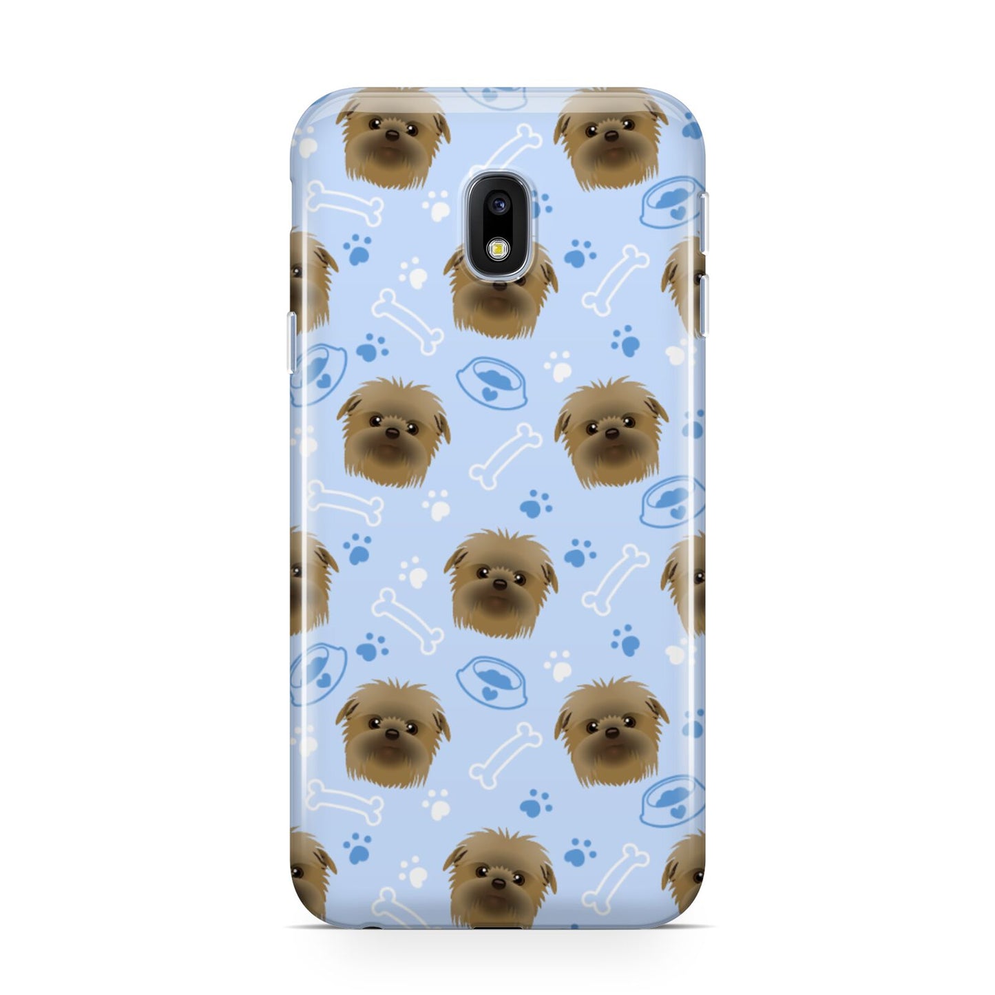 Personalised Affenpinscher Blue Samsung Galaxy J3 2017 Case