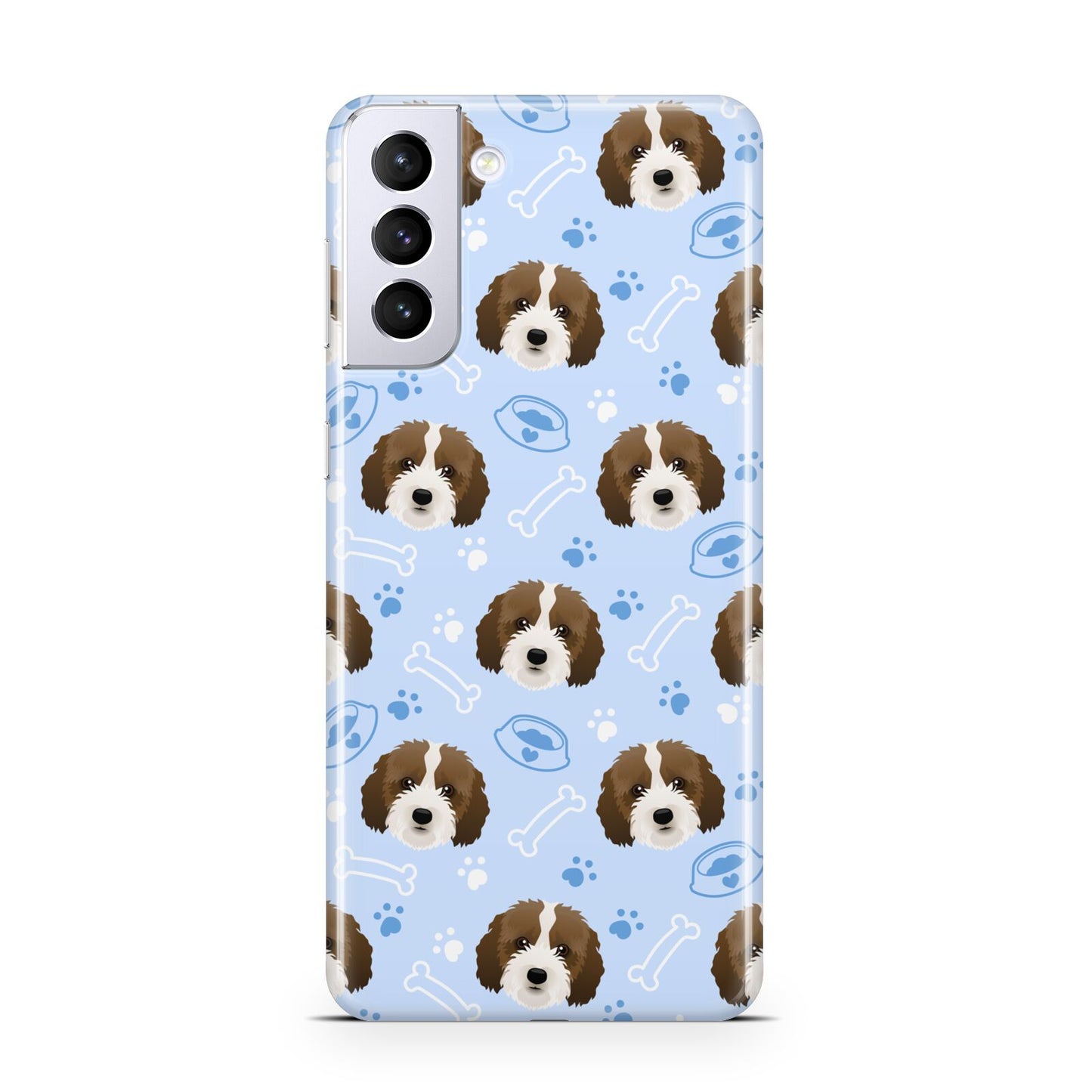 Personalised Affenpinscher Blue Samsung S21 Plus Case