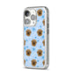 Personalised Affenpinscher Blue iPhone 14 Pro Clear Tough Case Silver Angled Image