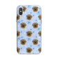 Personalised Affenpinscher Blue iPhone X Bumper Case on Silver iPhone Alternative Image 1