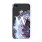 Personalised Agate Blue and Purple Initials Apple iPhone 4s Case