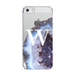 Personalised Agate Blue and Purple Initials Apple iPhone 5 Case