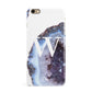Personalised Agate Blue and Purple Initials iPhone 6 Plus 3D Snap Case on Gold Phone