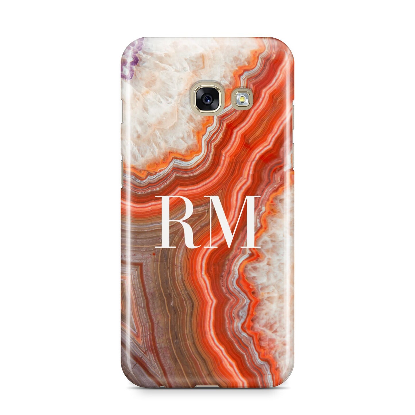Personalised Agate Samsung Galaxy A3 2017 Case on gold phone