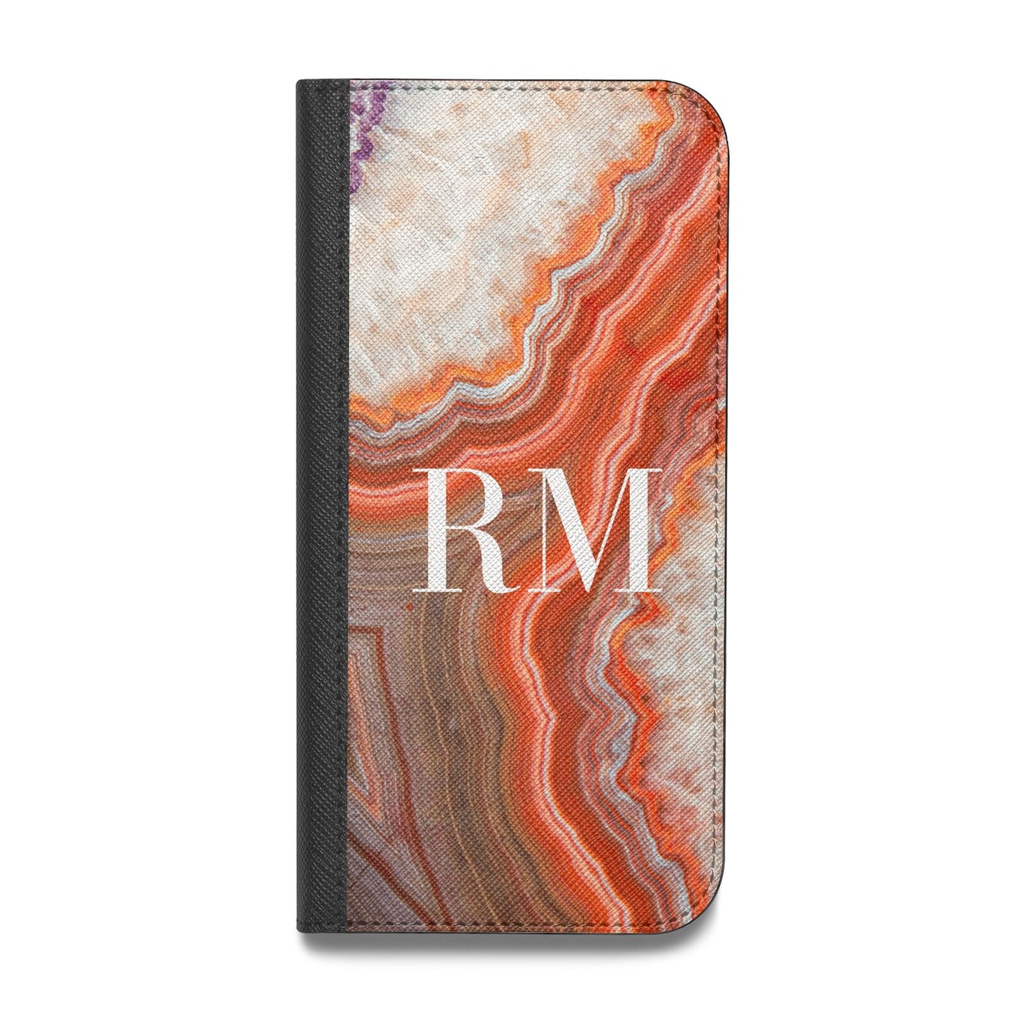 Personalised Agate Vegan Leather Flip Samsung Case