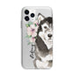 Personalised Alaskan Malamute Apple iPhone 11 Pro Max in Silver with Bumper Case
