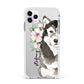Personalised Alaskan Malamute Apple iPhone 11 Pro Max in Silver with White Impact Case
