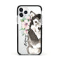 Personalised Alaskan Malamute Apple iPhone 11 Pro in Silver with Black Impact Case