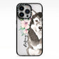 Personalised Alaskan Malamute iPhone 13 Pro Black Impact Case on Silver phone