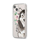 Personalised Alaskan Malamute iPhone 14 Plus Clear Tough Case Starlight Angled Image