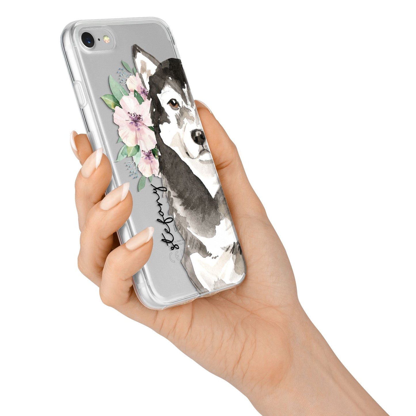 Personalised Alaskan Malamute iPhone 7 Bumper Case on Silver iPhone Alternative Image