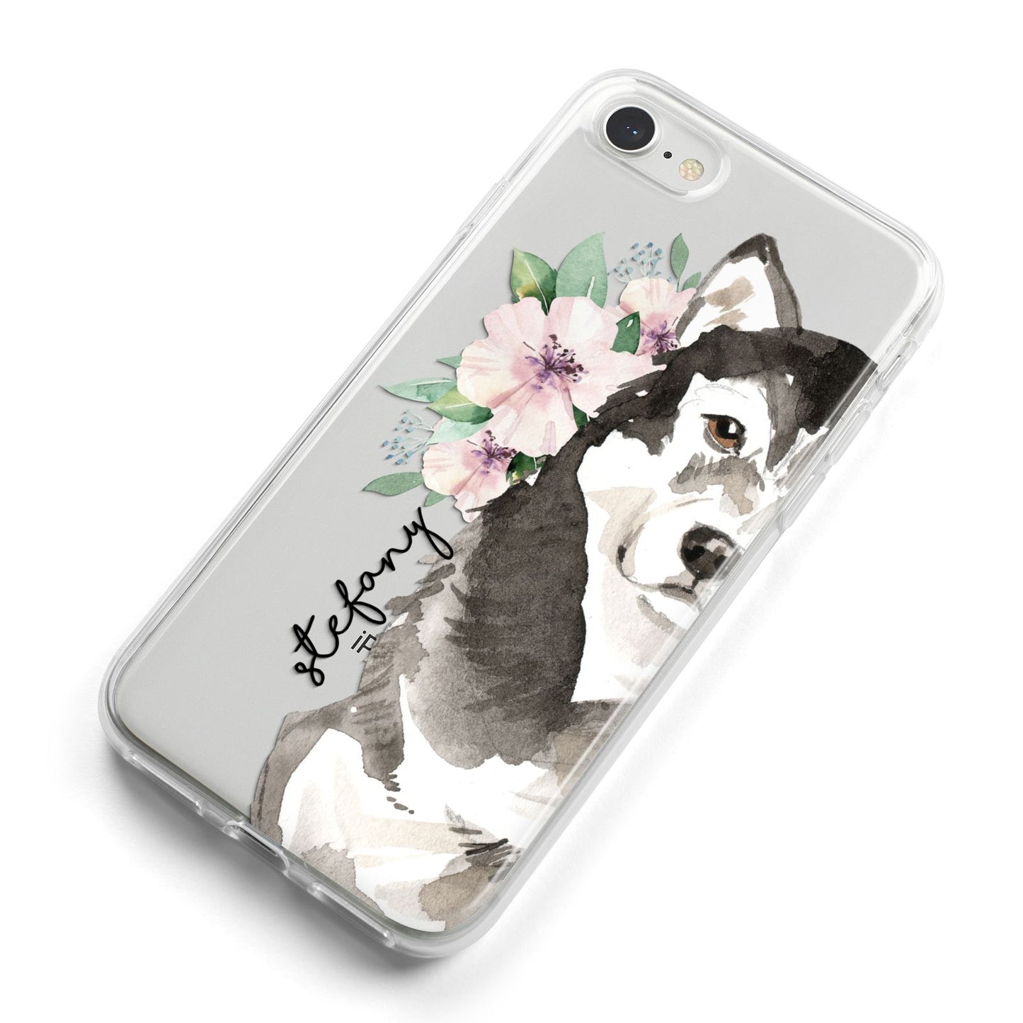 Personalised Alaskan Malamute iPhone 8 Bumper Case on Silver iPhone Alternative Image