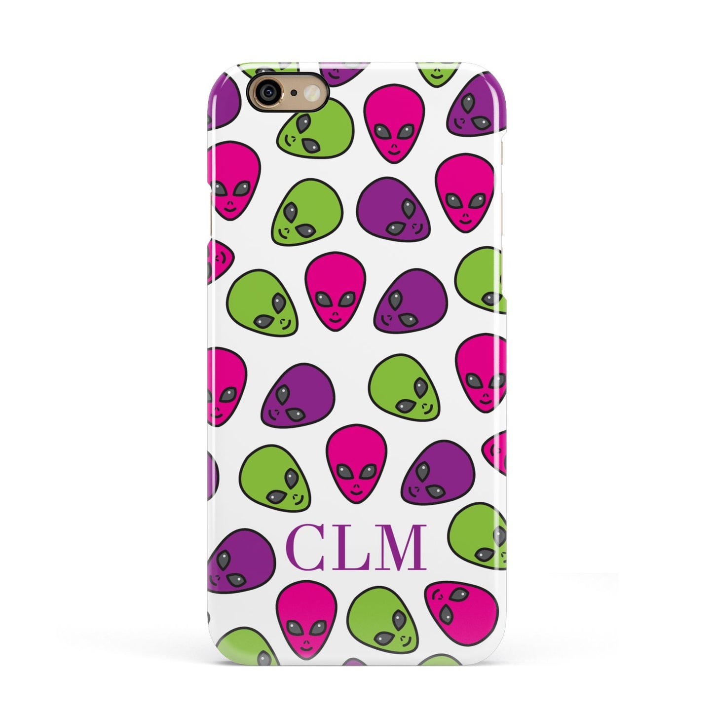 Personalised Aliens Initials Apple iPhone 6 3D Snap Case