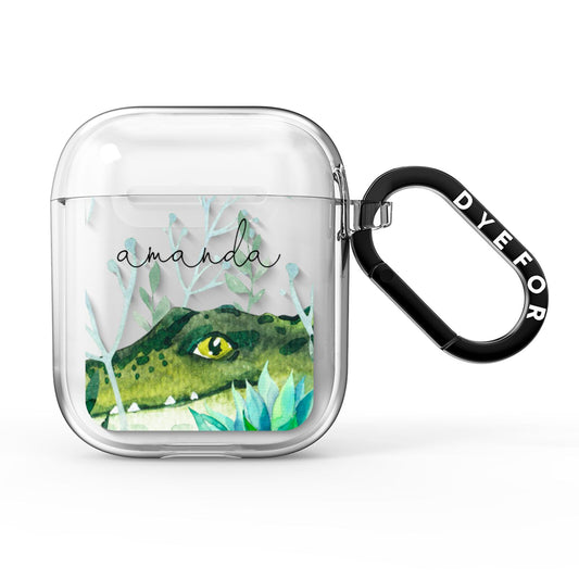 Personalised Alligator AirPods Clear Case