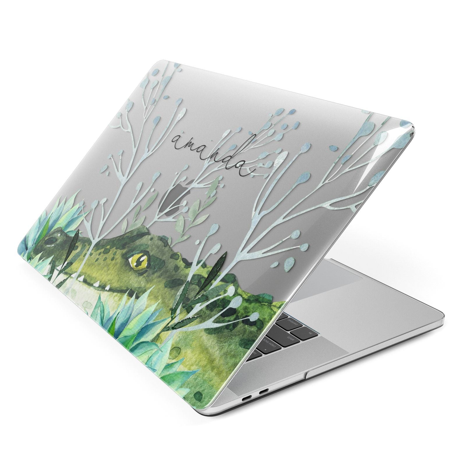 Personalised Alligator Apple MacBook Case Side View