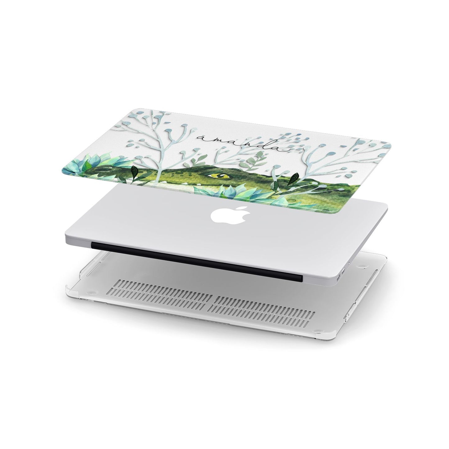 Personalised Alligator Apple MacBook Case in Detail