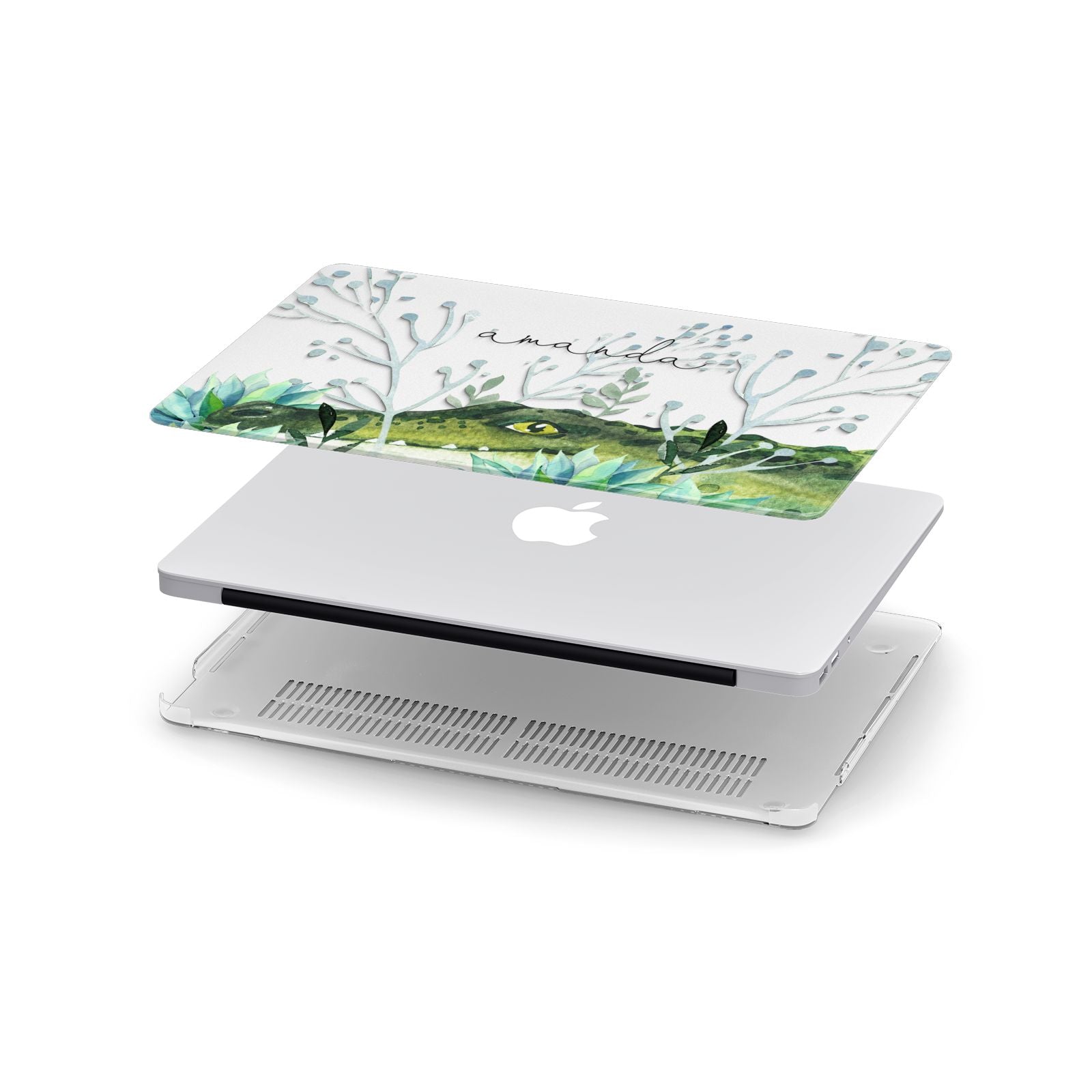 Personalised Alligator Apple MacBook Case in Detail