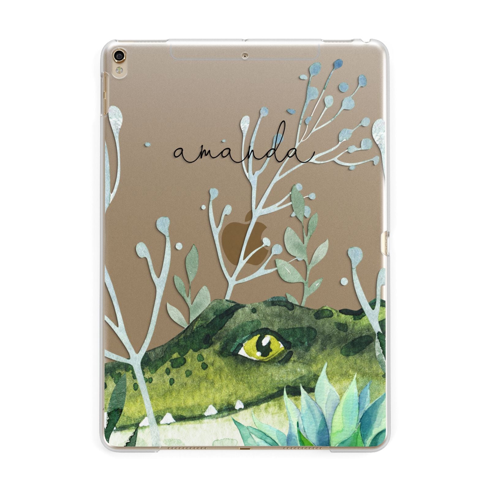 Personalised Alligator Apple iPad Gold Case