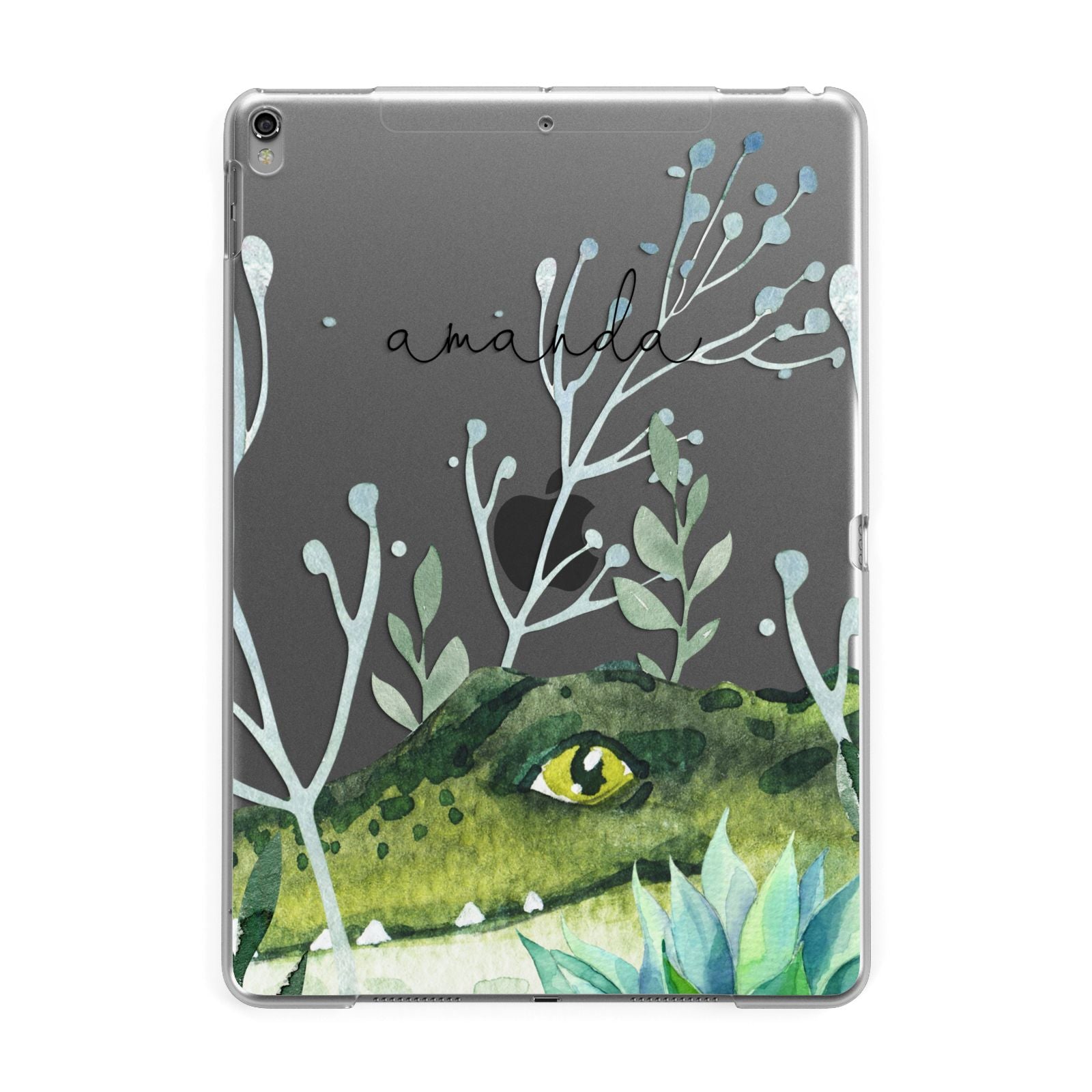 Personalised Alligator Apple iPad Grey Case