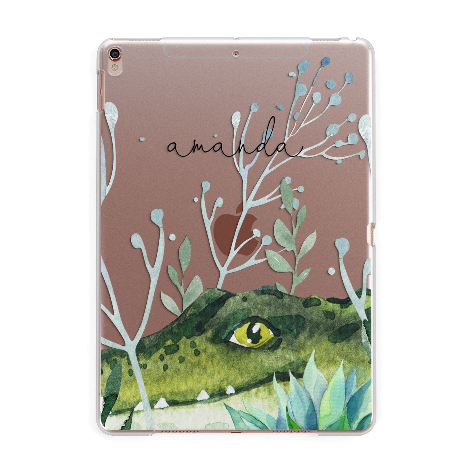 Personalised Alligator Apple iPad Rose Gold Case
