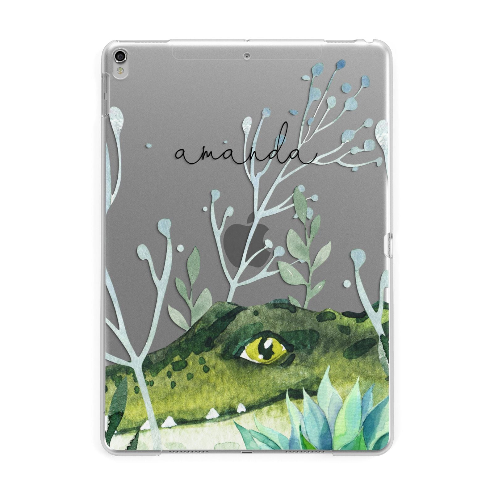Personalised Alligator Apple iPad Silver Case