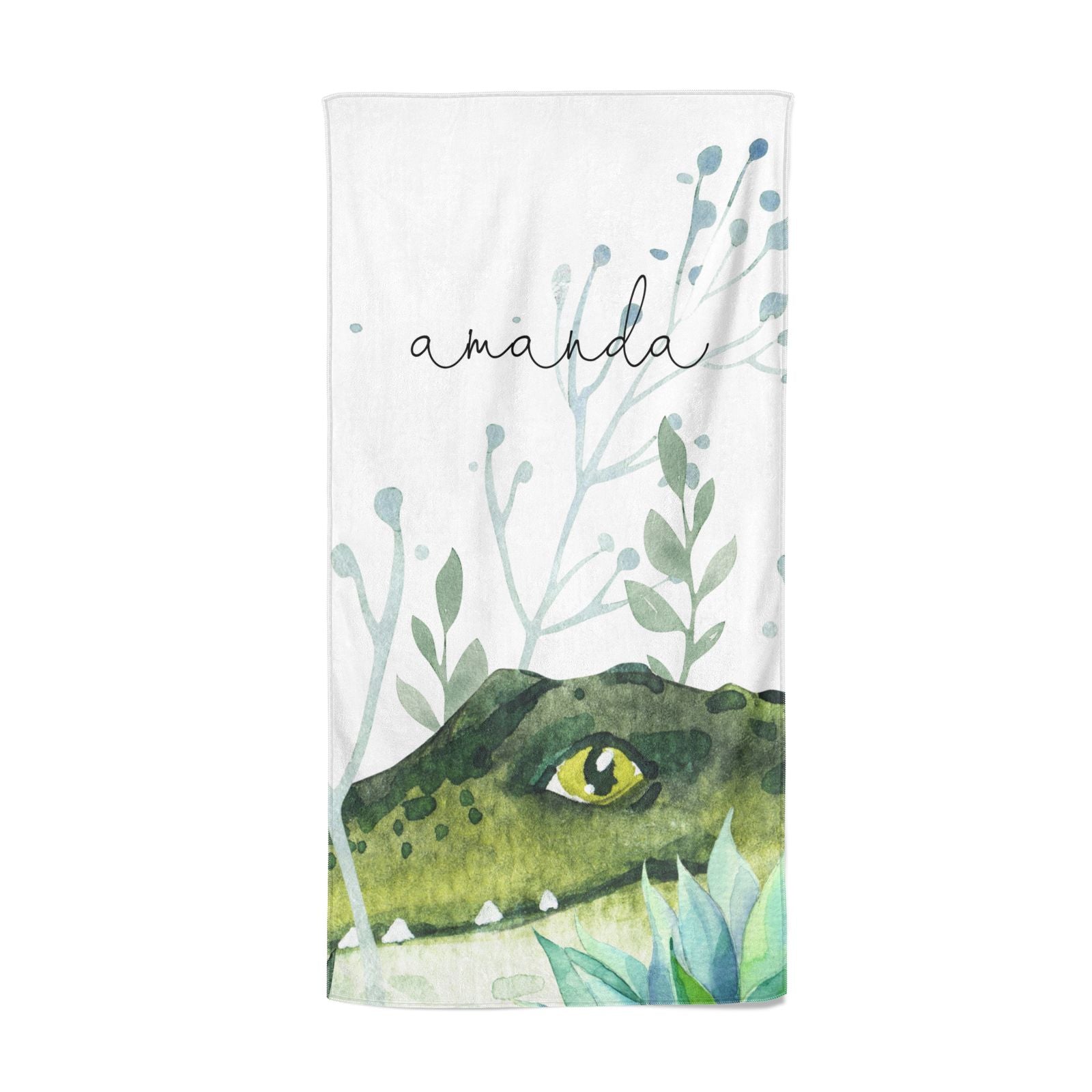 Personalised Alligator Beach Towel