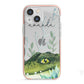 Personalised Alligator iPhone 13 Mini TPU Impact Case with Pink Edges