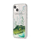 Personalised Alligator iPhone 14 Clear Tough Case Starlight Angled Image