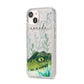 Personalised Alligator iPhone 14 Glitter Tough Case Starlight Angled Image