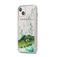 Personalised Alligator iPhone 14 Plus Clear Tough Case Starlight Angled Image