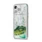 Personalised Alligator iPhone 14 Pro Max Clear Tough Case Silver Angled Image