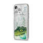 Personalised Alligator iPhone 14 Pro Max Glitter Tough Case Silver Angled Image