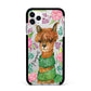 Personalised Alpaca Apple iPhone 11 Pro Max in Silver with Black Impact Case