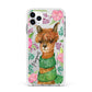 Personalised Alpaca Apple iPhone 11 Pro Max in Silver with White Impact Case