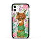 Personalised Alpaca Apple iPhone 11 in White with Black Impact Case
