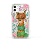 Personalised Alpaca Apple iPhone 11 in White with White Impact Case