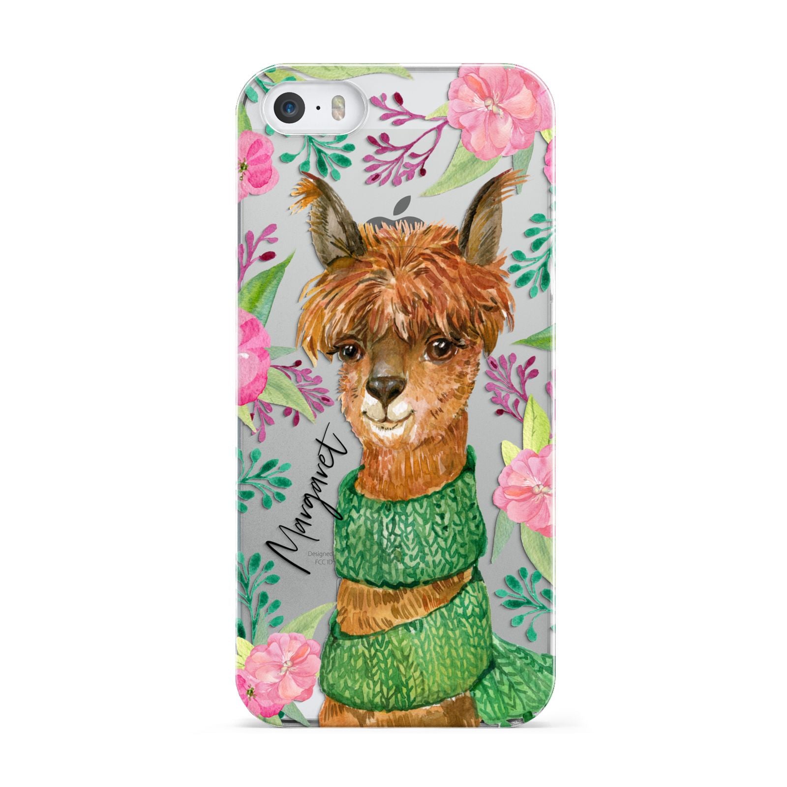 Personalised Alpaca Apple iPhone 5 Case