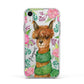 Personalised Alpaca Apple iPhone XR Impact Case White Edge on Silver Phone
