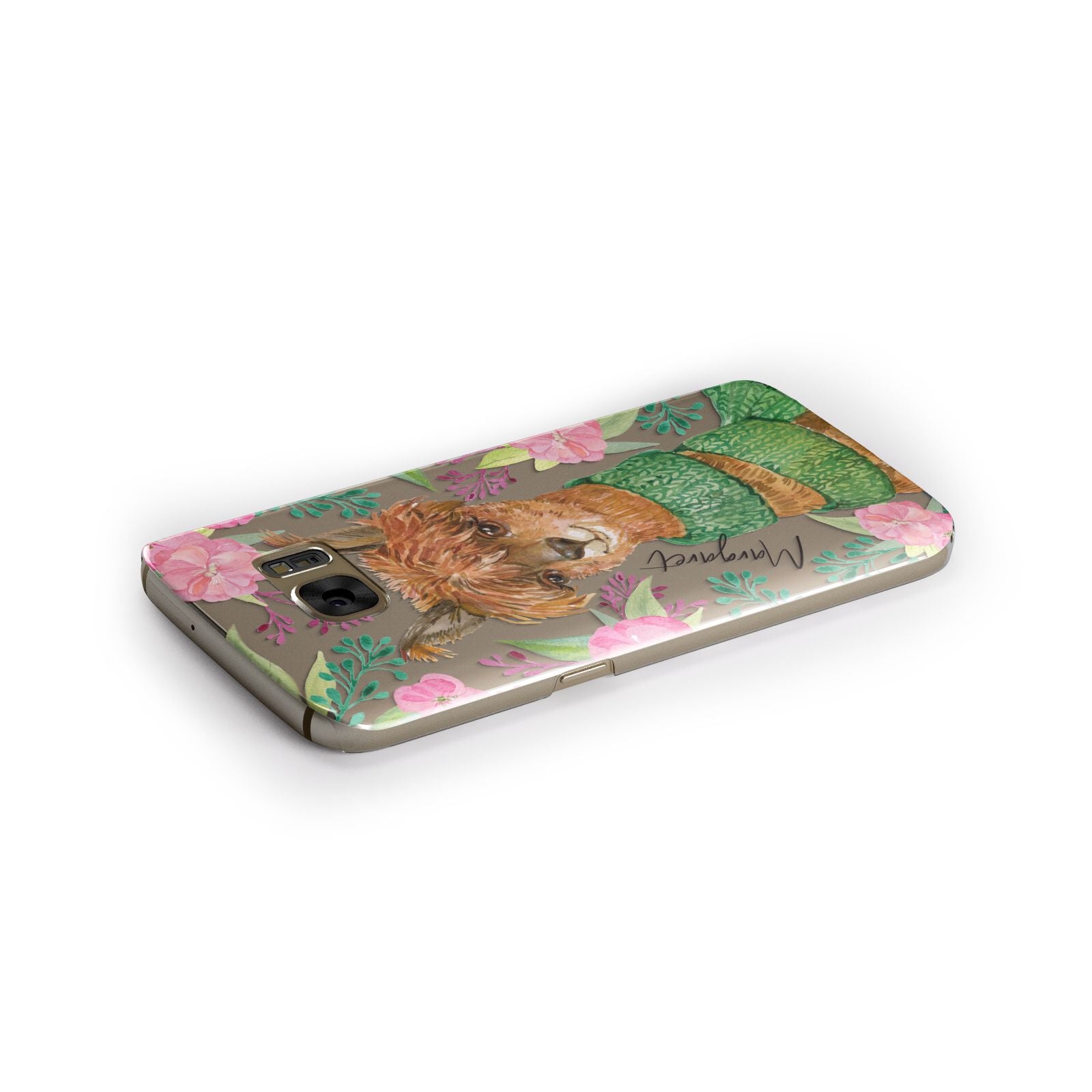 Personalised Alpaca Samsung Galaxy Case Side Close Up
