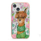 Personalised Alpaca iPhone 13 Mini TPU Impact Case with Pink Edges