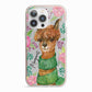 Personalised Alpaca iPhone 13 Pro TPU Impact Case with Pink Edges
