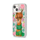 Personalised Alpaca iPhone 14 Glitter Tough Case Starlight Angled Image