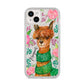 Personalised Alpaca iPhone 14 Plus Glitter Tough Case Starlight