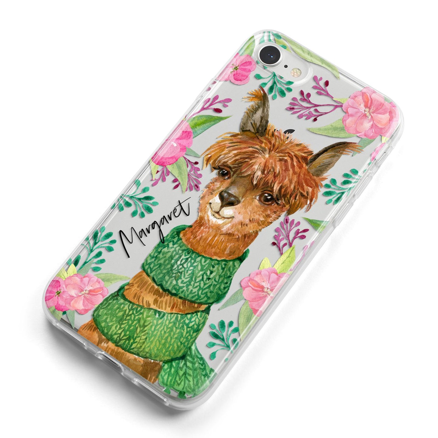 Personalised Alpaca iPhone 8 Bumper Case on Silver iPhone Alternative Image