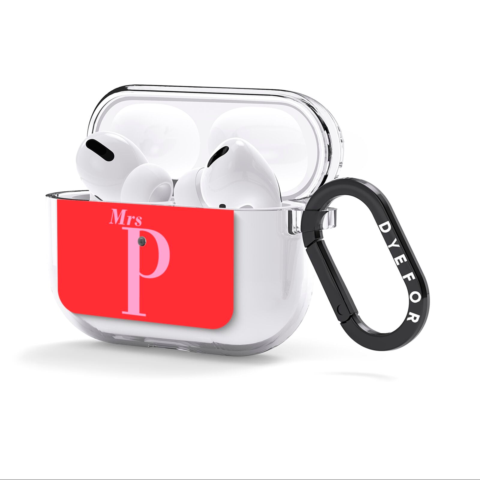 Personalised Alphabet AirPods Clear Case 3rd Gen Side Image