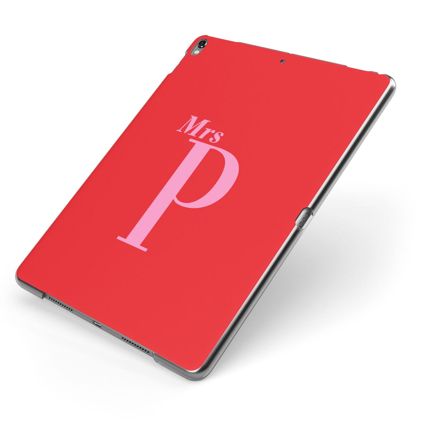Personalised Alphabet Apple iPad Case on Grey iPad Side View