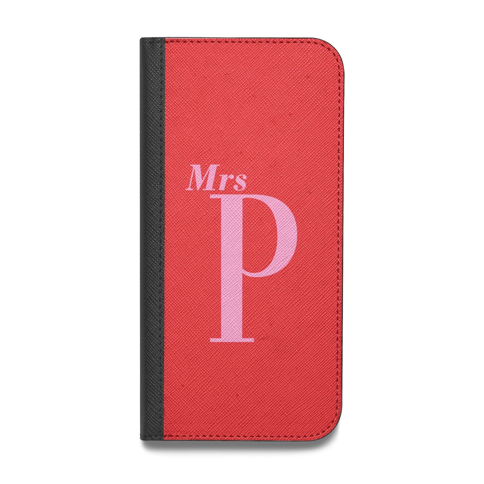 Personalised Alphabet Vegan Leather Flip Samsung Case
